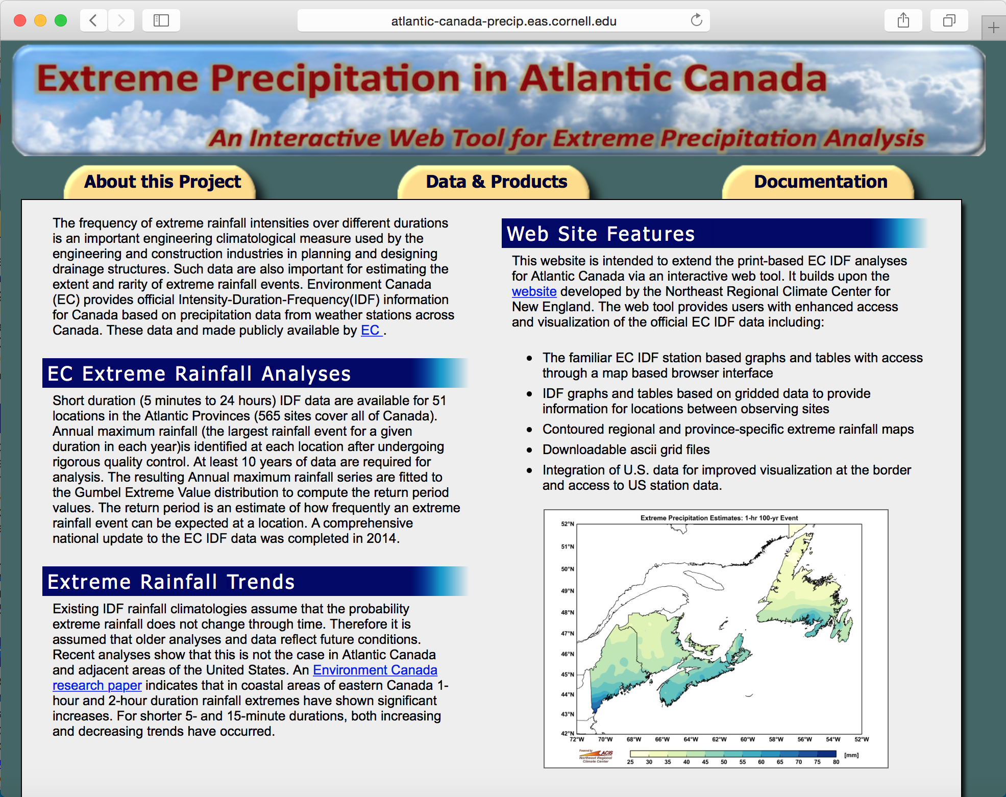 Extreme Precipitation in Atlantic Canada