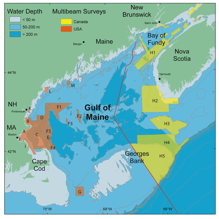 Gulf Of Maine Depth Charts