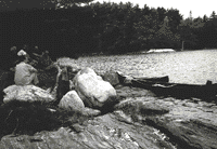 Visitors on the Damariscotta River estuary